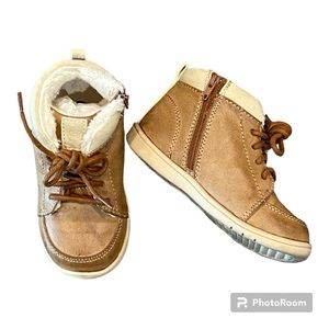 Mobility tan leather warm boots